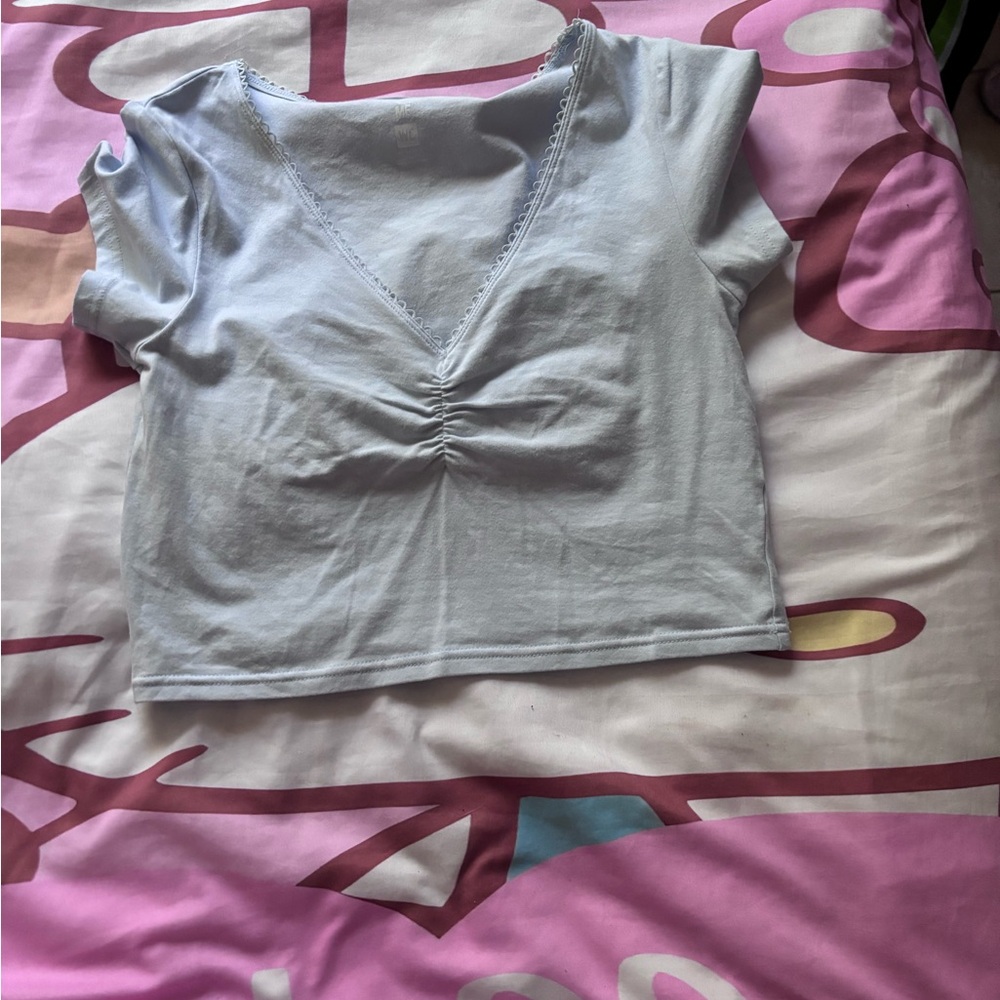 Blue Crop Top